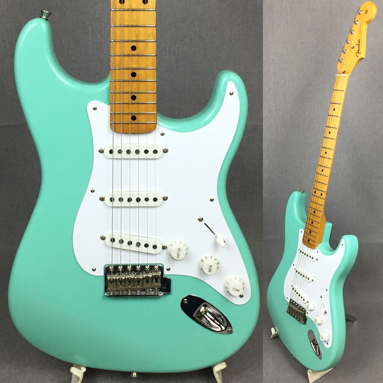 Fender American Vintage Stratocaster Refinish Seafoam Green ￥178000で販売中！  #船橋 #買取 #LINE査定 #出張買取 #Fender #STRATOCASTER #楽器マイスター #チバカン楽器 - 楽器高価買取専門店  高く売るならチバカン楽器 千葉県 江戸川区 葛飾区 江東区 墨田区