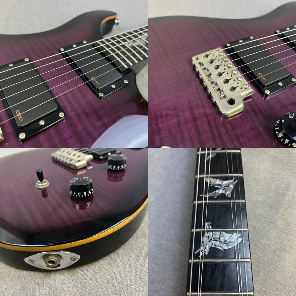 元Cradle Of FilthのギタリストPaul Allender氏のシグネーチャーモデル！ 特徴的なインレイとEMGアクティブPU搭載で