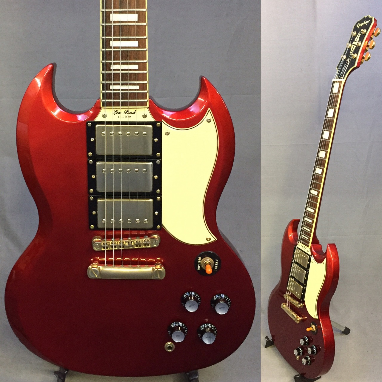 Epiphone G-400 CUSTOM Les Paul CUSTOM LTD Metallic Red 2006年製  買取りました。デジマートにて￥66,000 で販売中！ - 楽器高価買取専門店 高く売るならチバカン楽器 千葉県 江戸川区 葛飾区 江東区 墨田区