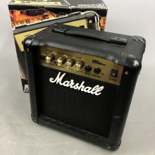 Marshallらしいルックスと迫力のサウンド！ 自宅練習からちょっとした演奏まで使いやすいコンパクトアンプ。　Marshall MG 10CD 買い取らせていただきました。